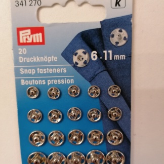 Snap Fasteners Silver